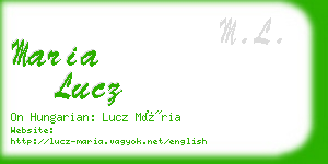 maria lucz business card